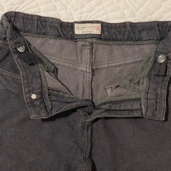 Zara Boys 5 Pocket Ribbed Pant Size 11/12 Gray-Black - Picture 16 of 17